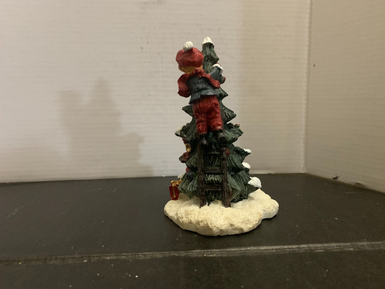 Vintage Village Christmas Decorating The Tree Figurine