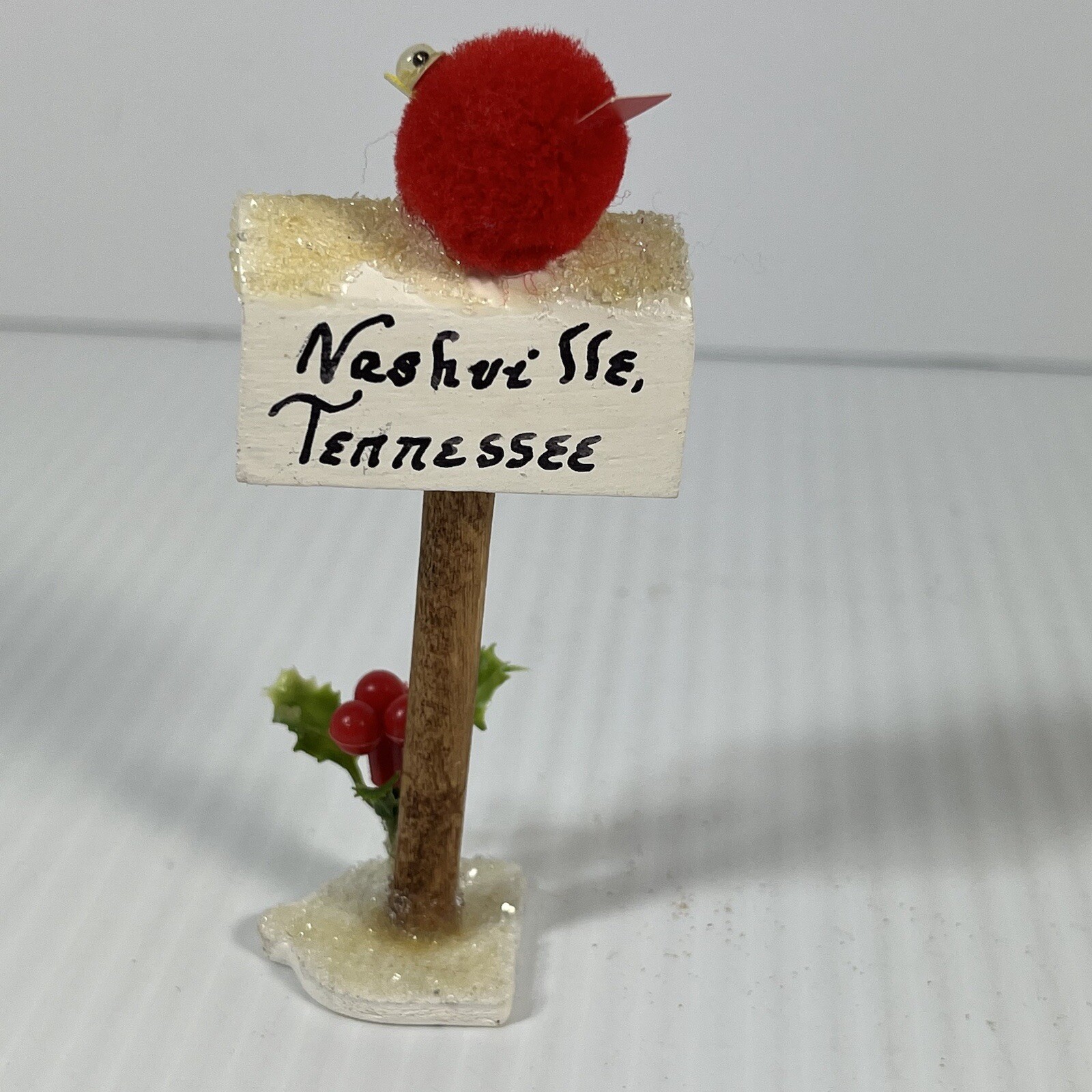 Vintage Miniature Mailbox and Redbird marked Nashville Tennessee 1983 Handmade