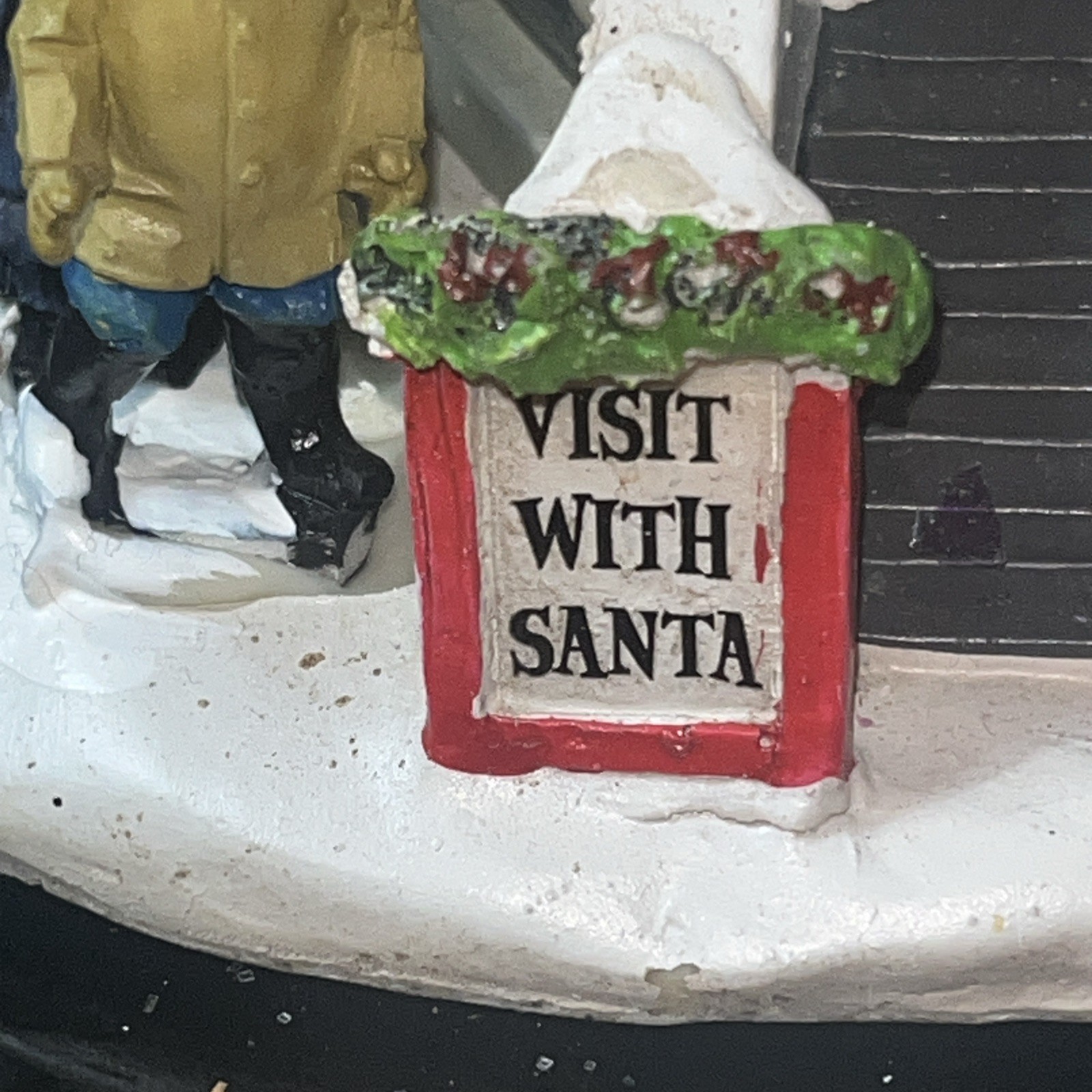 HOLIDAY TIME SANTA’S GAZEBO “ Visit With Santa” Picket Fence, Christmas Trees