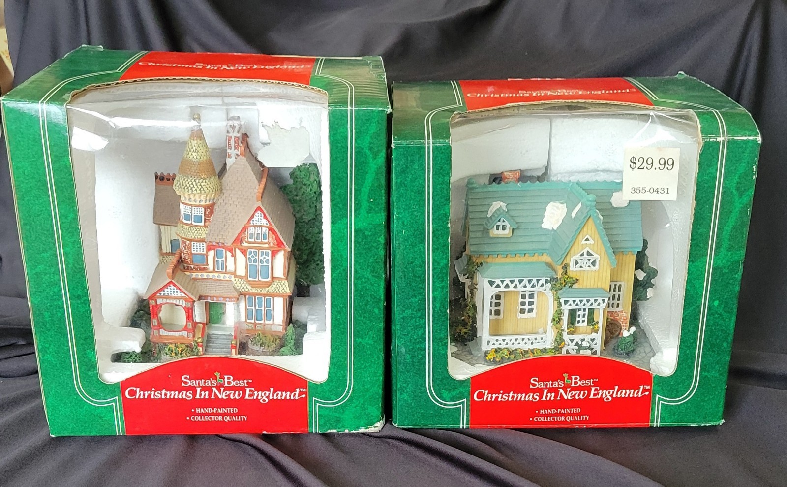 1994 Santa’s Best Christmas In New England Village 2 Victorian House with Box