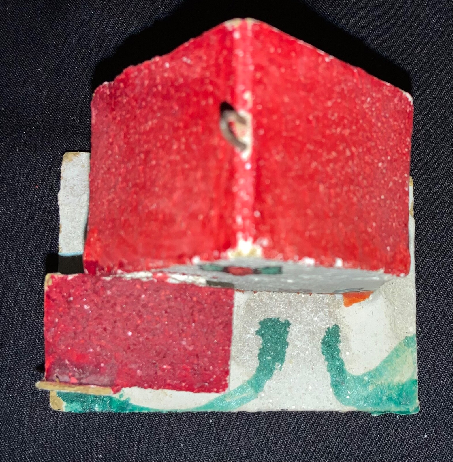 VINTAGE! JAPANESE RETRO TINY PUTZ ORNAMENTS – PAIR GLITTER HOUSES!