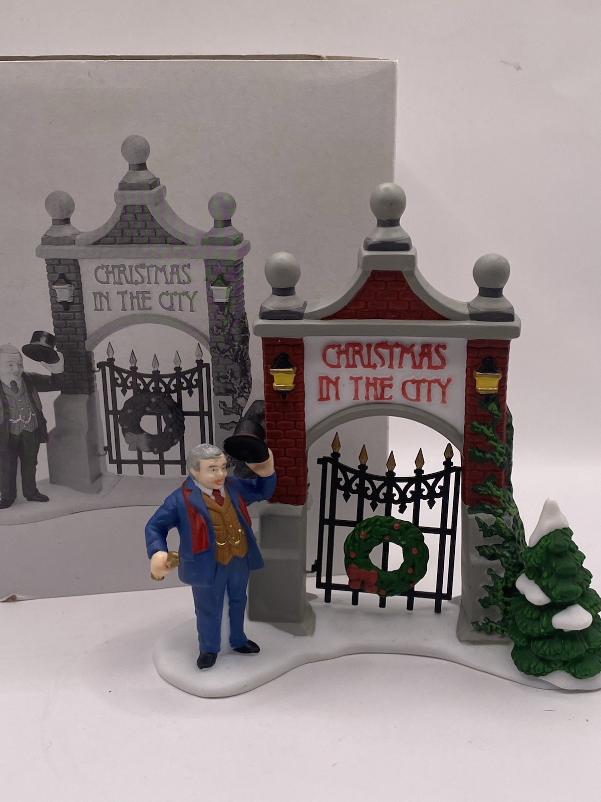 Dept 56 Heritage Village A Key To The City Christmas In The City Sign Gate 58893