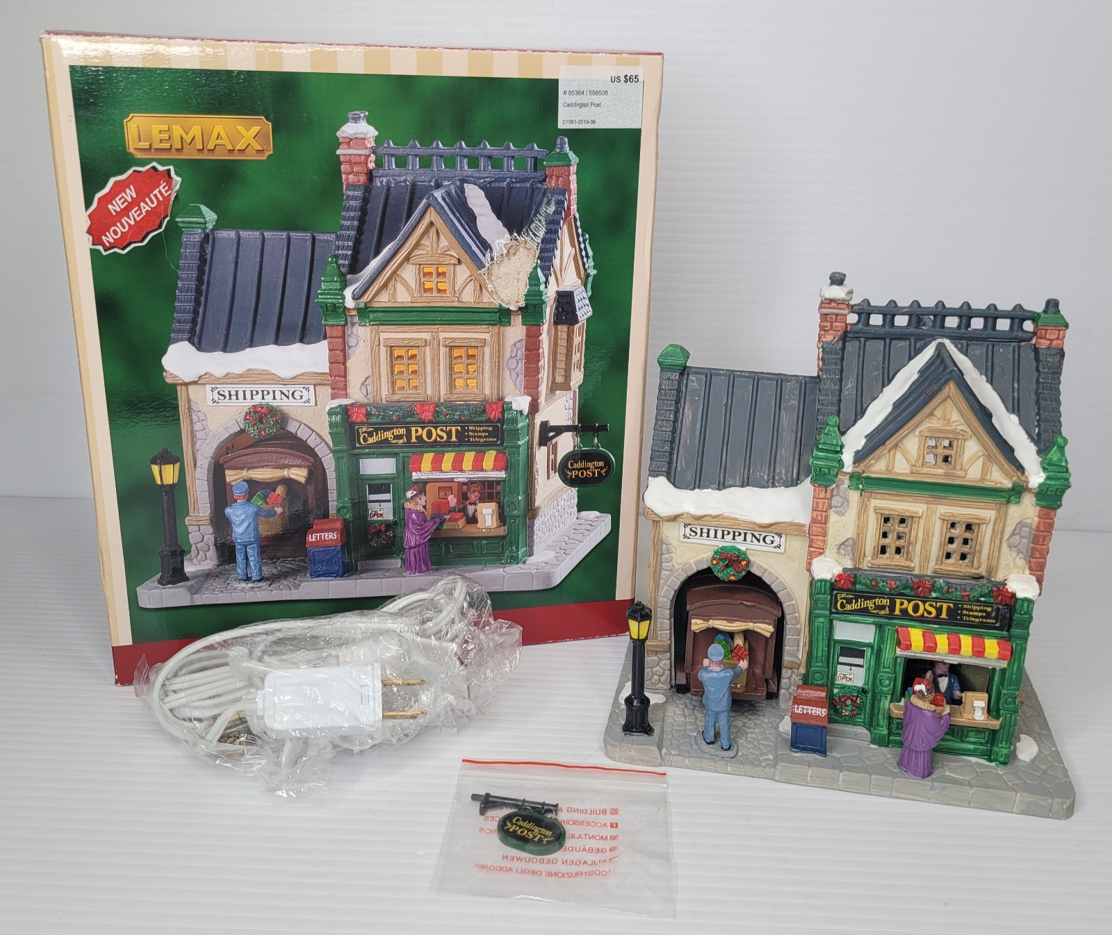 Lemax Caddington Post #85364 Porcelain Lighted Building New w/ Original Box