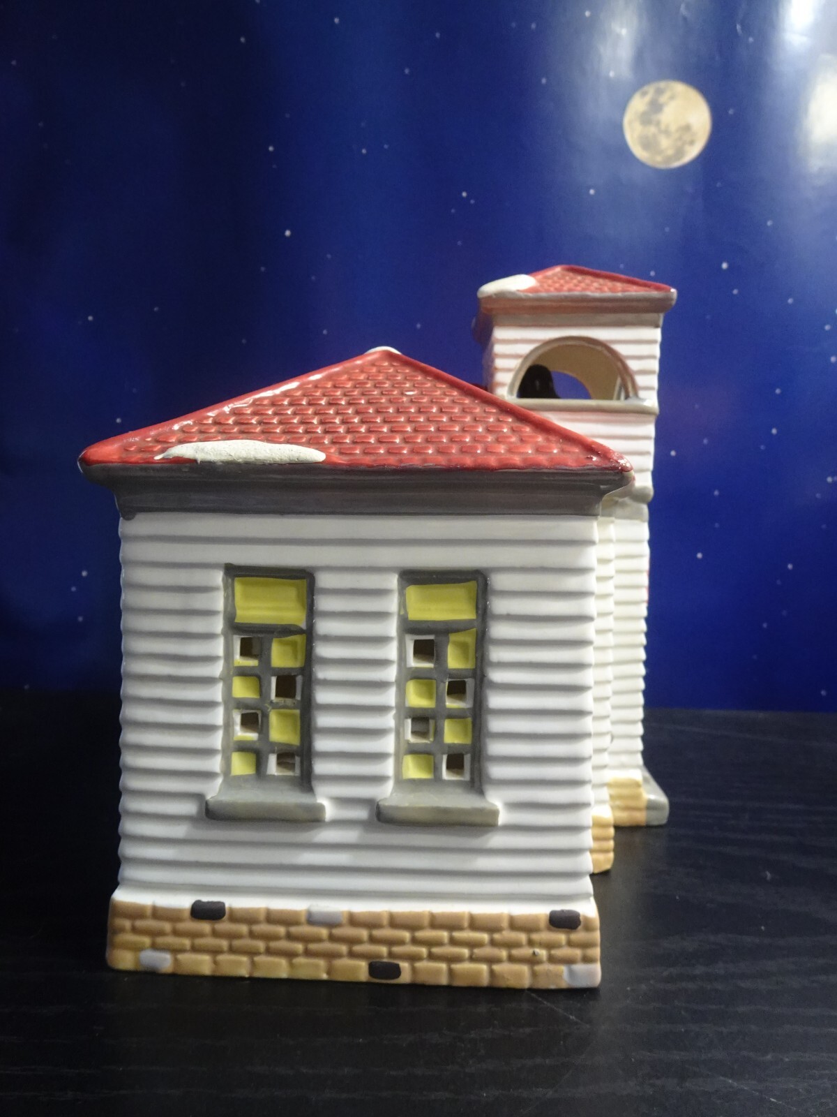 DEPT 56 SV Jefferson School 50822 1987 NO ORIGINAL BOX, HAS LIGHT VGUC