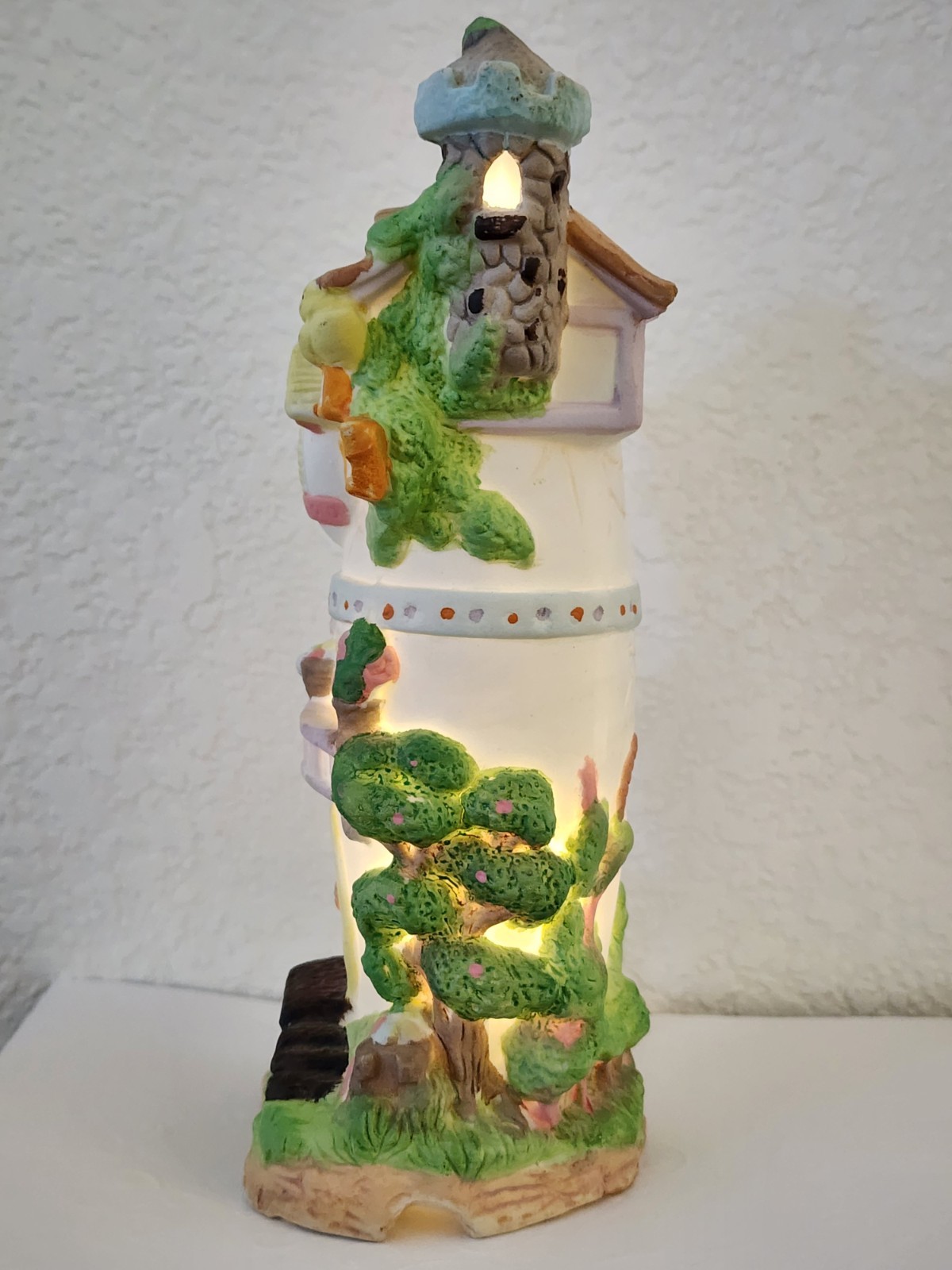 Vintage 1990s Pacific Rim “Hi-Town Village” Easter Egg Factory figurine Apprx 8″