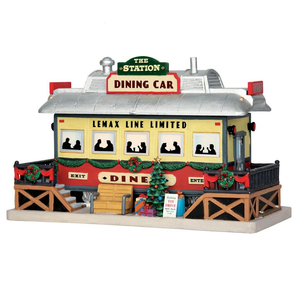 Lemax 2015 The Station Dining Car Caddington Village 55975 Line Limited Romantic