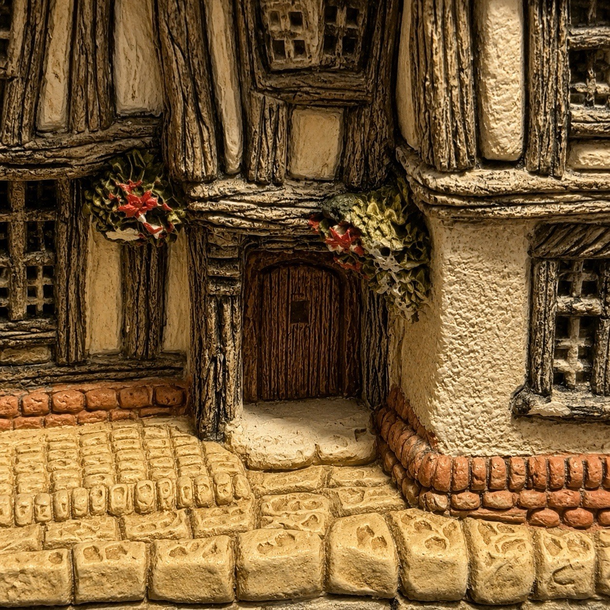 VTG English Village Tudor Cottage House “Bull Long Melford” Malcolm Cooper 1988