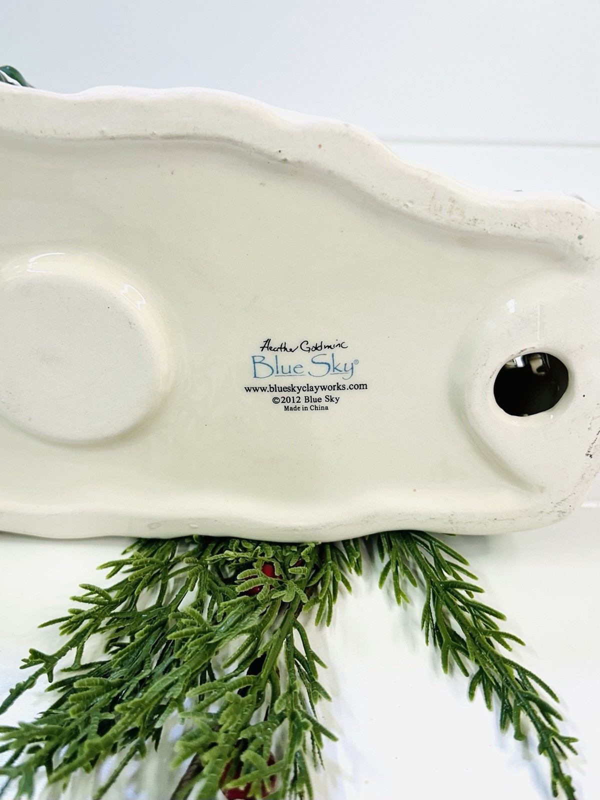 Christmas Candle House Blue Sky Clayworks Angel Tree Inn Reindeer Village 2012