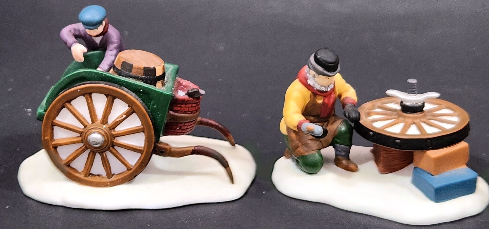 Dept 56 C BRADFORD WHEELWRIGHT & SON Christmas Village accessory figure 5818-1