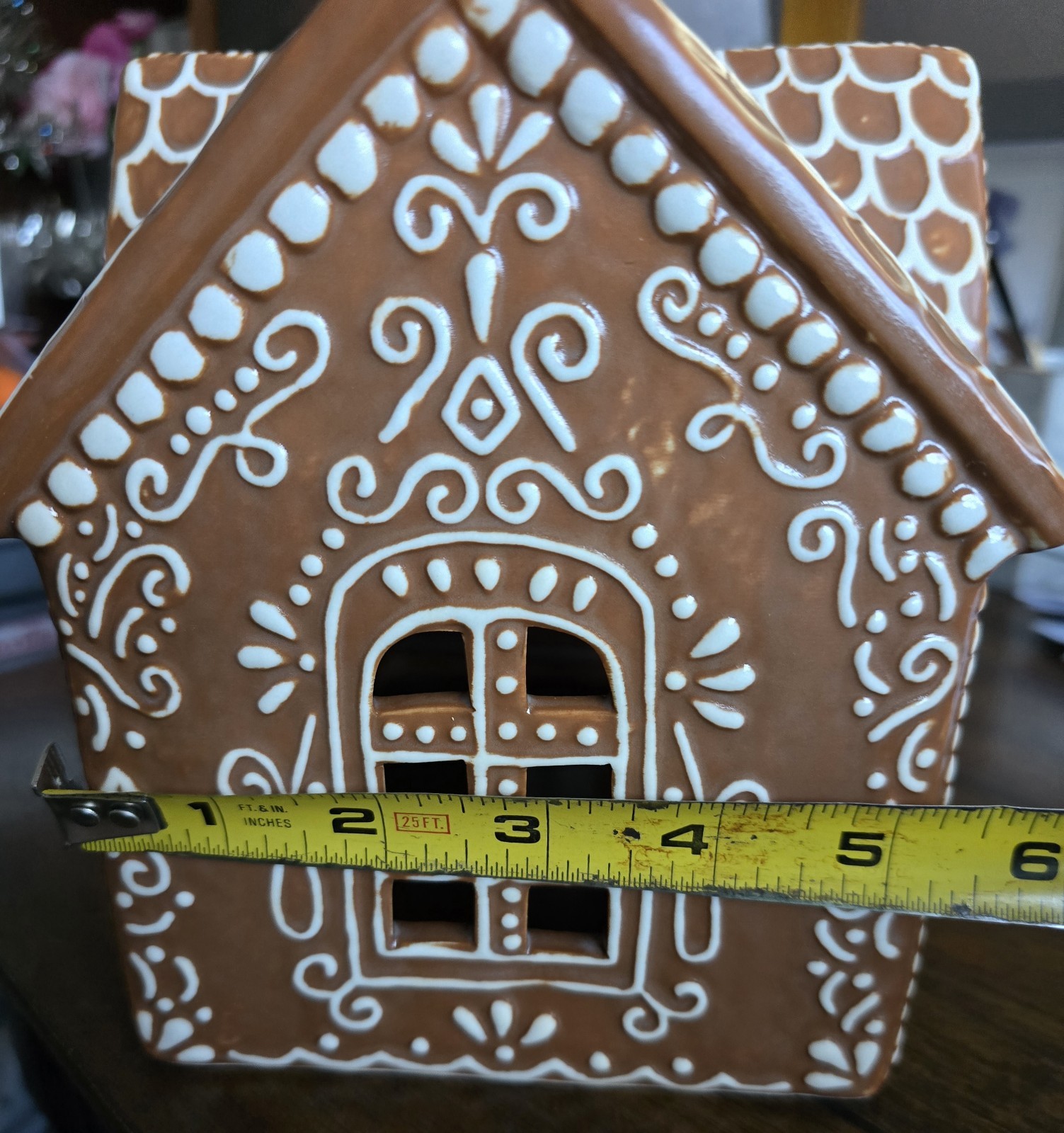 Pottery Barn NIB Gingerbread Village House Wide Ceramic , NIB, Free Ship!