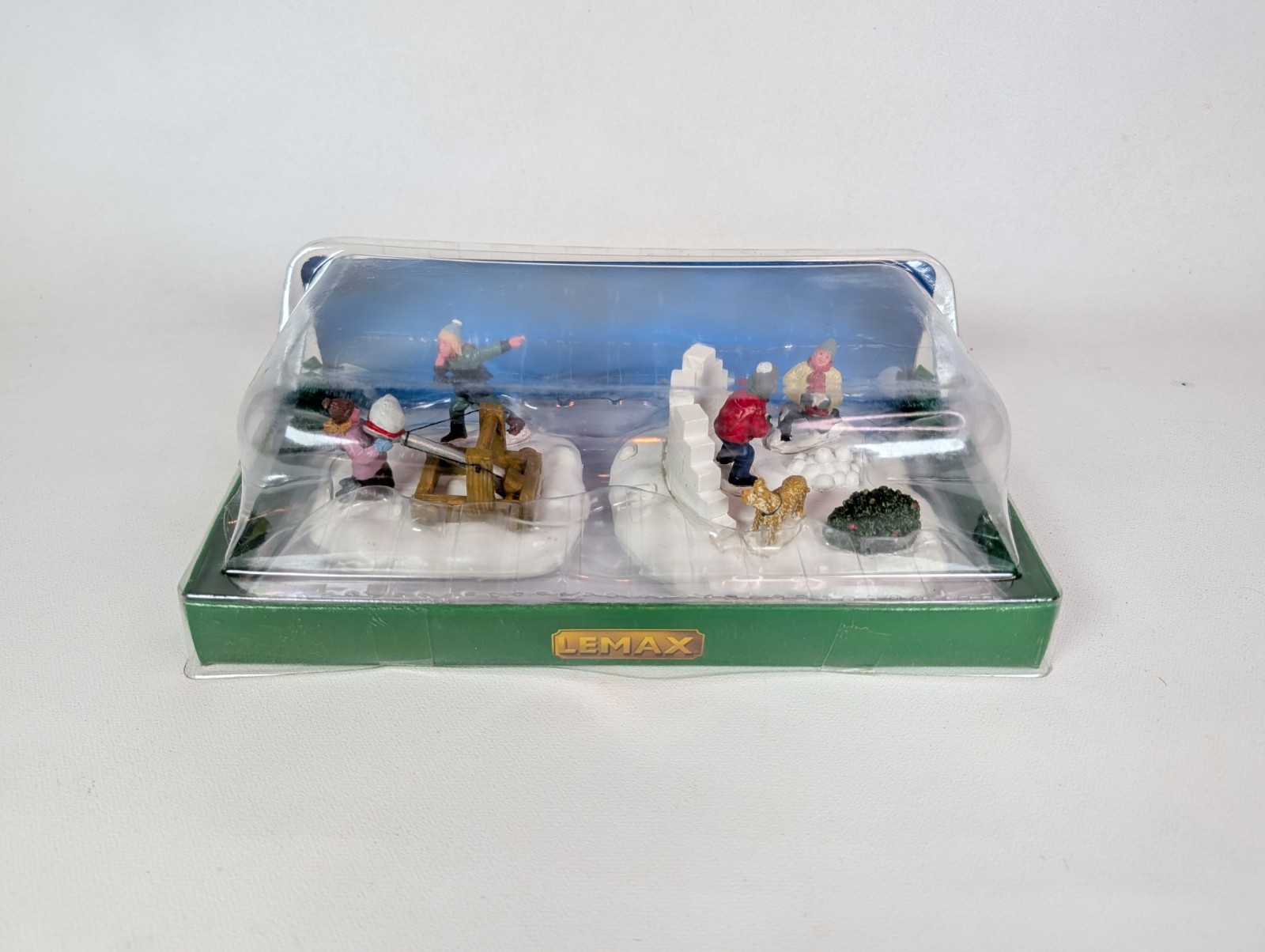 Lemax Village Snowball Surprise Fight Set Of 2 2016 #63270 Retired NEW IN BOX
