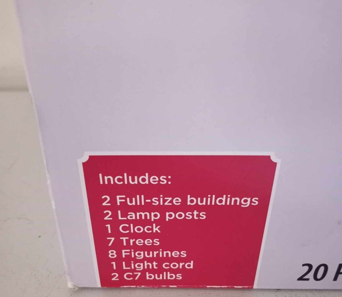 Holiday Time 20 Piece Village Set Lights Up Boxed Christmas Village & People