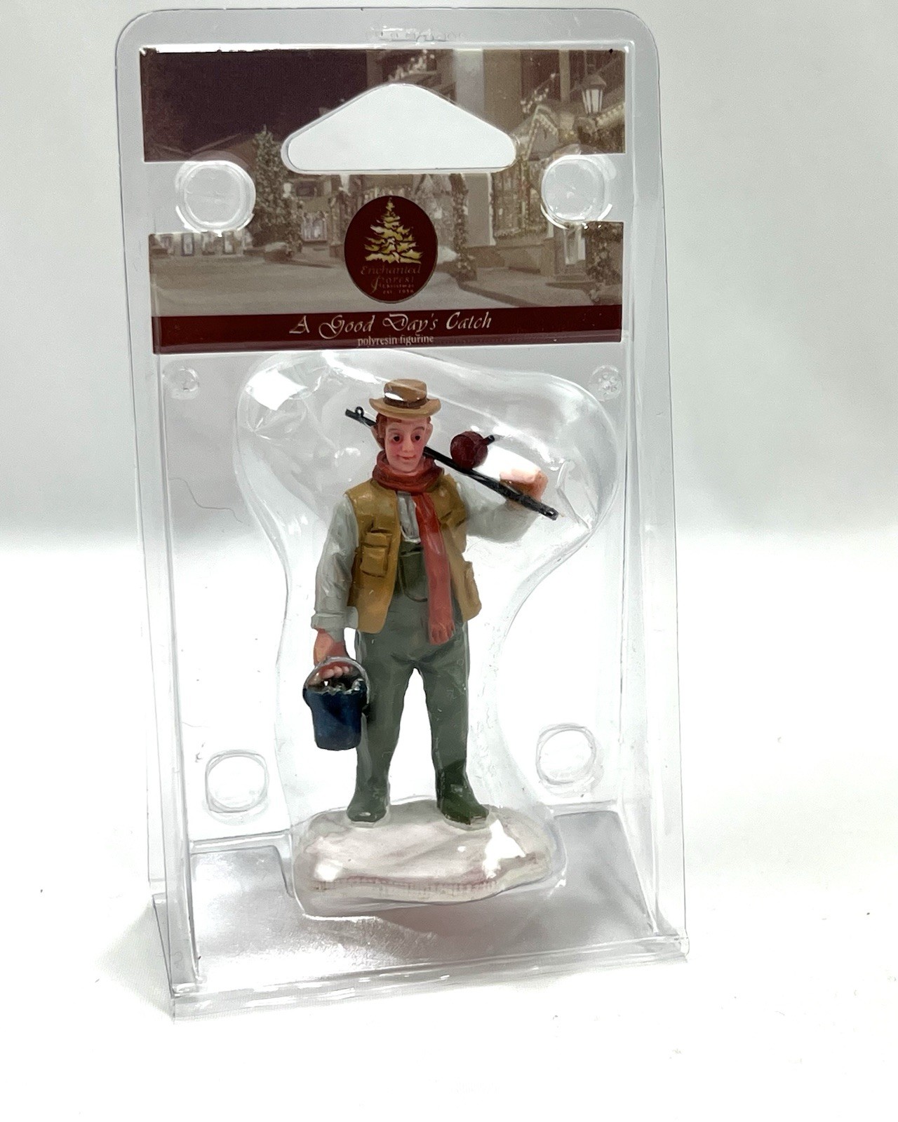 Lemax A Good Day’s Catch Fisherman Christmas Village Figurine with Fishing Pole
