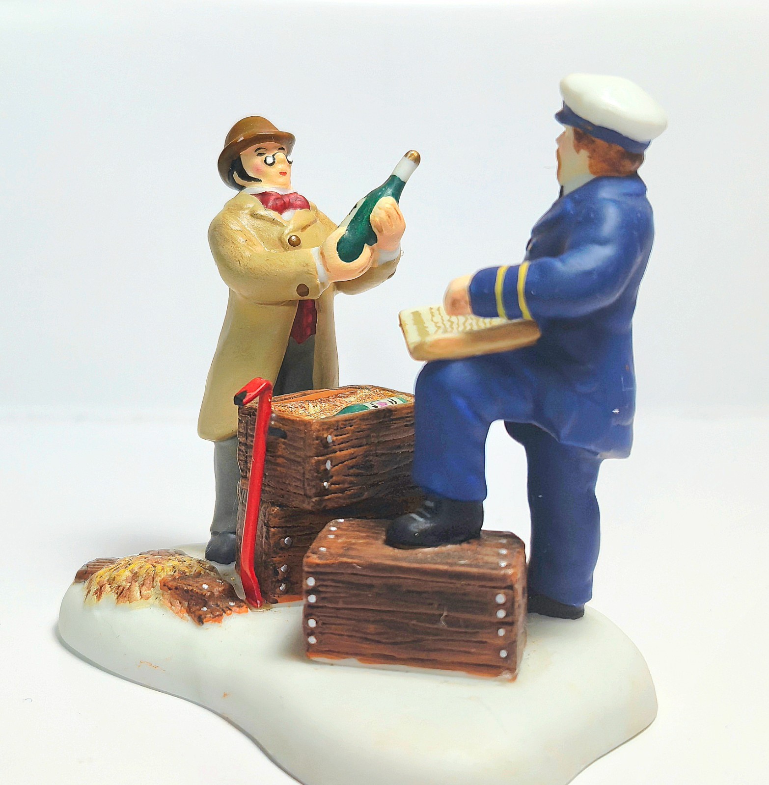 Dept 56 Checking The Ship’s Manifest, Queens Port Dickens Village Nautical 58599