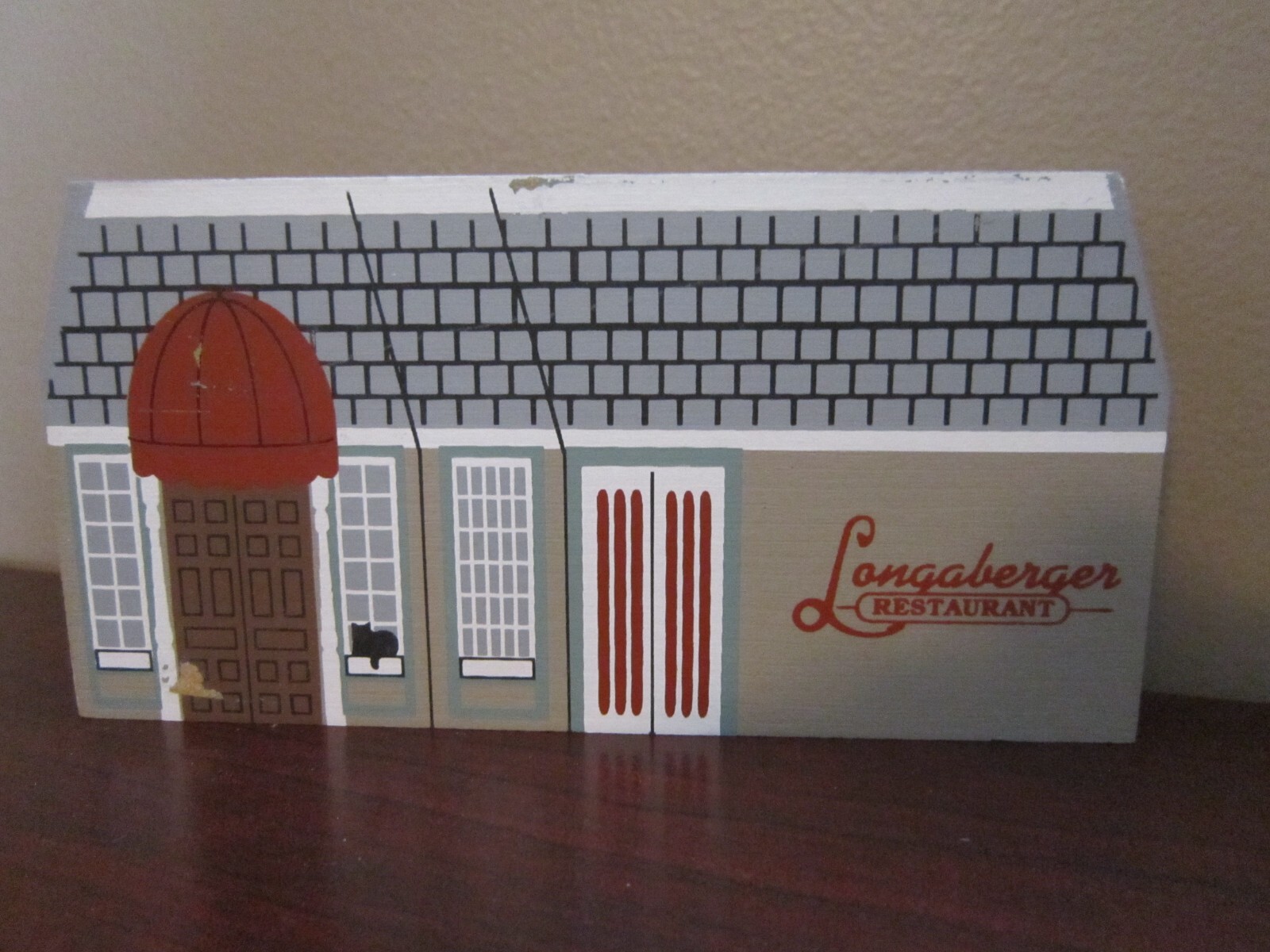 LONGABERGER RESTAURANT CAT’S MEOW VILLAGE 1992 DRESDEN OHIO WOOD BLOCK EXCELLENT