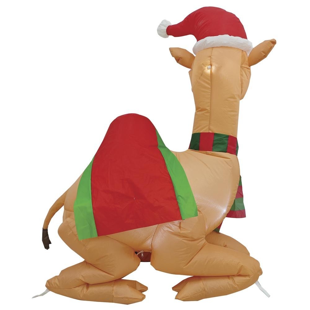 4′ Lighted LED Camel in Santa Hat Christmas Inflatable Fun Holiday Outdoor Decor