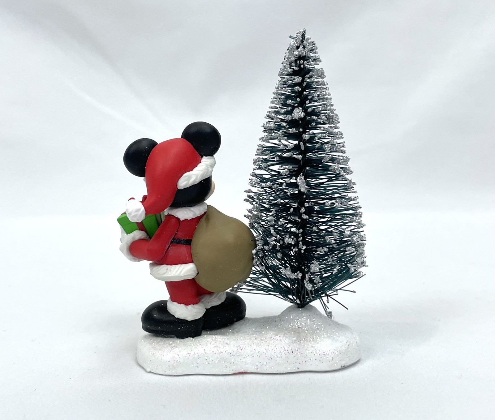 Ruz Disney Santa Mickey Mouse Tree Christmas Village Figure Decorative 3.5″