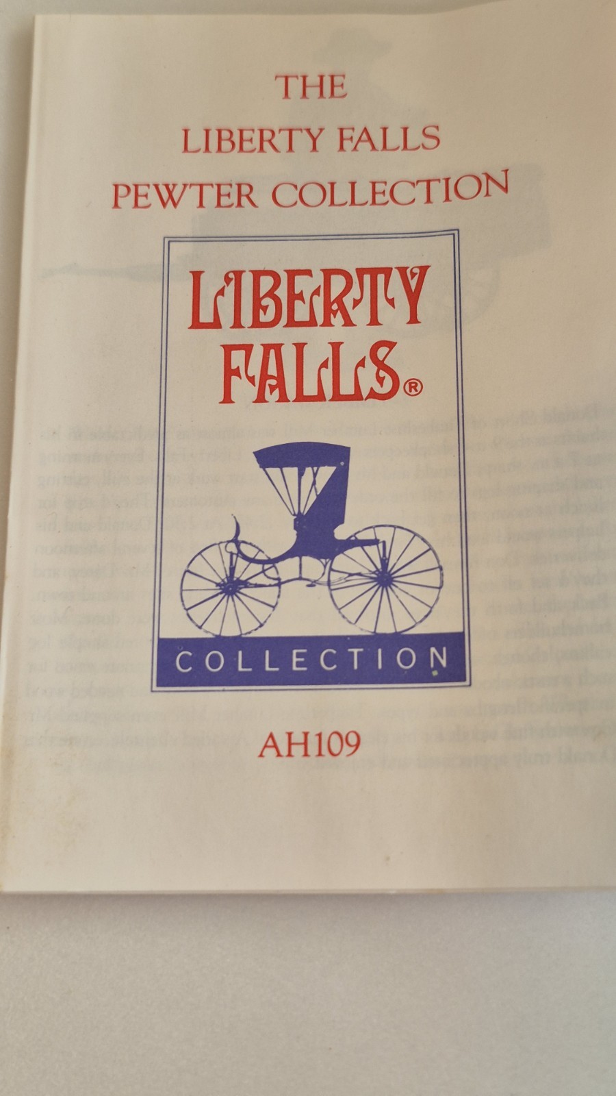 Lot 2 Boxes 1996 Liberty Falls Americana Pewter Collection 10 Figures AH109/110