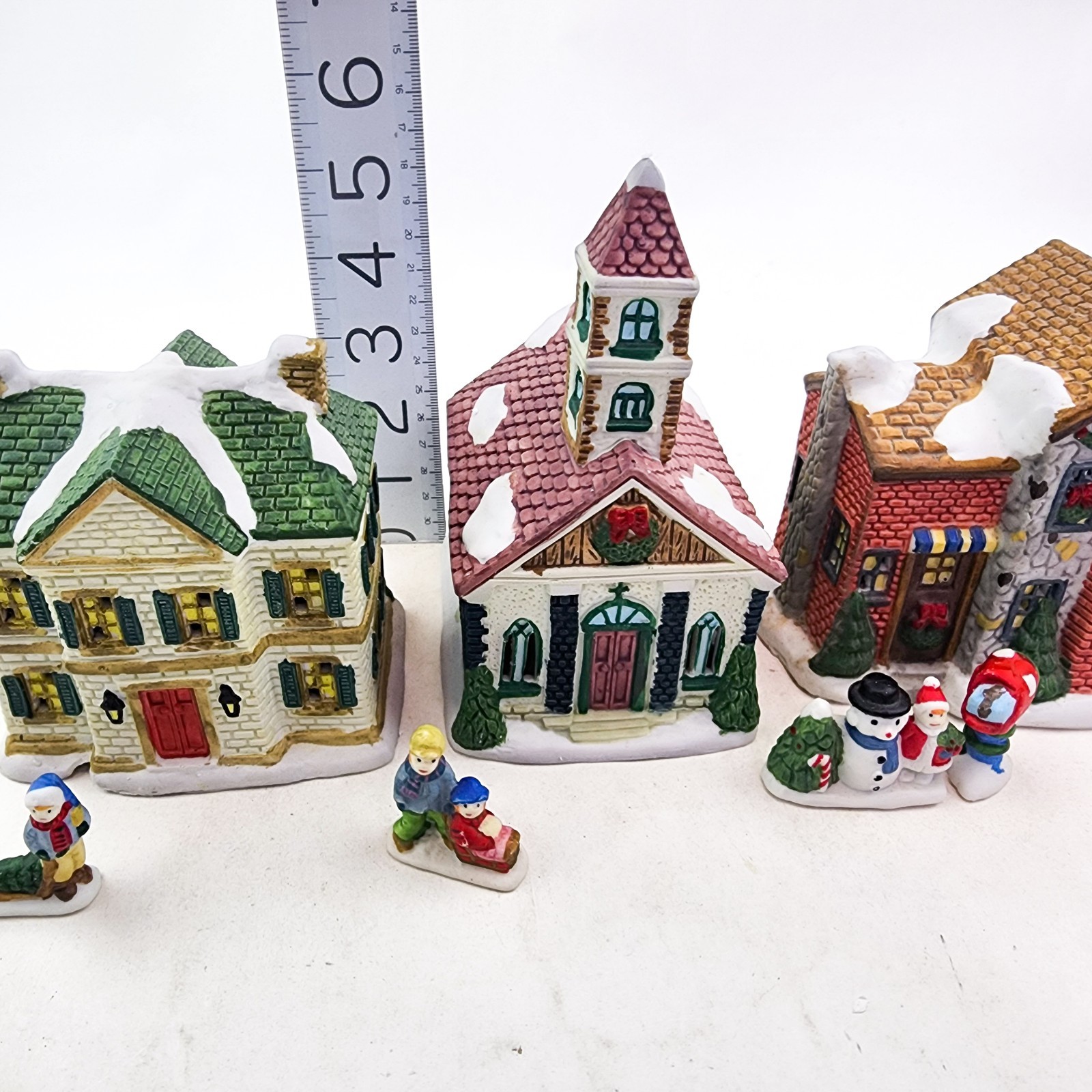 Trim A Home Holiday Memories 3 Village Houses & 1995 Kmart