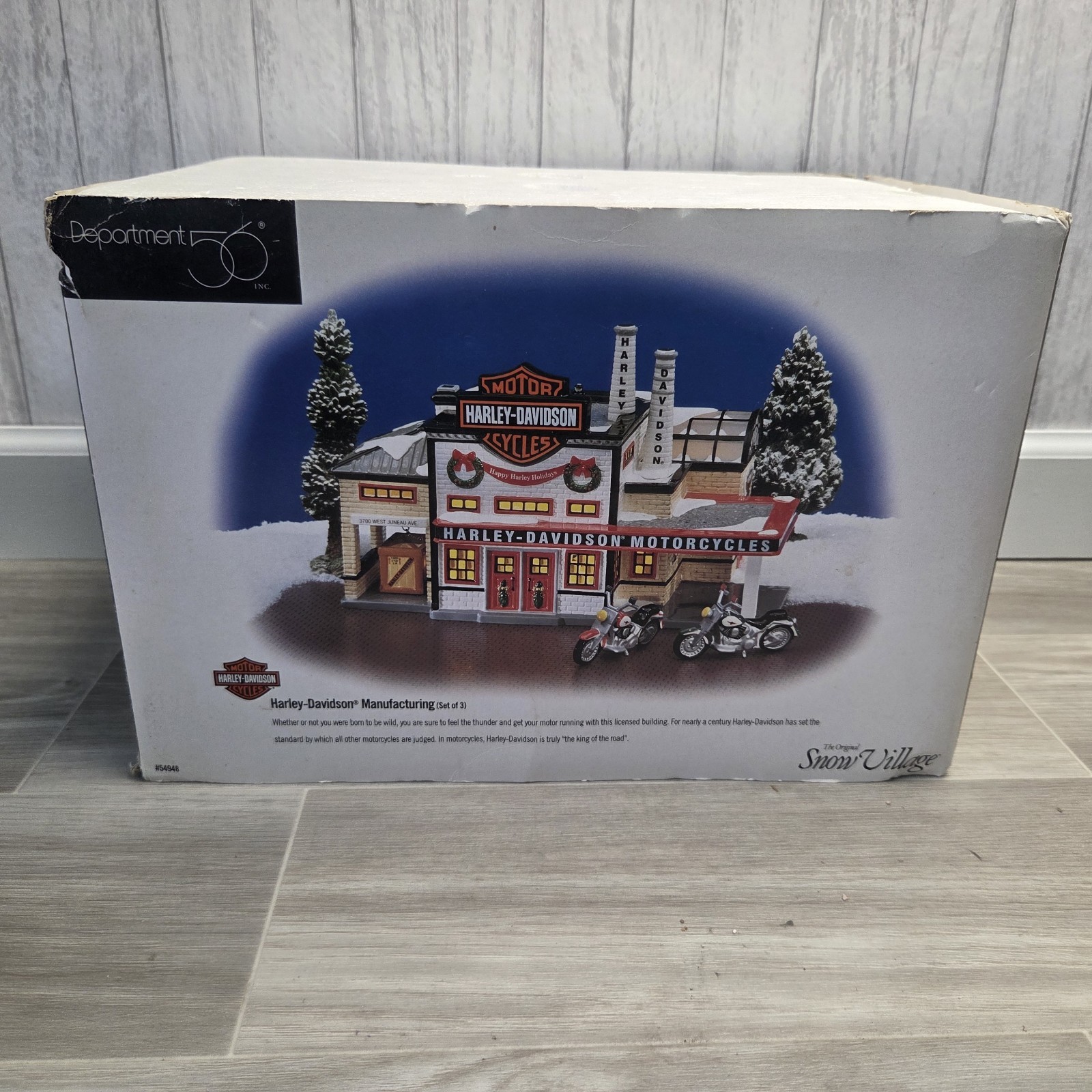 Department 56 Harley-Davidson Snow Village Manufacturing Plant
