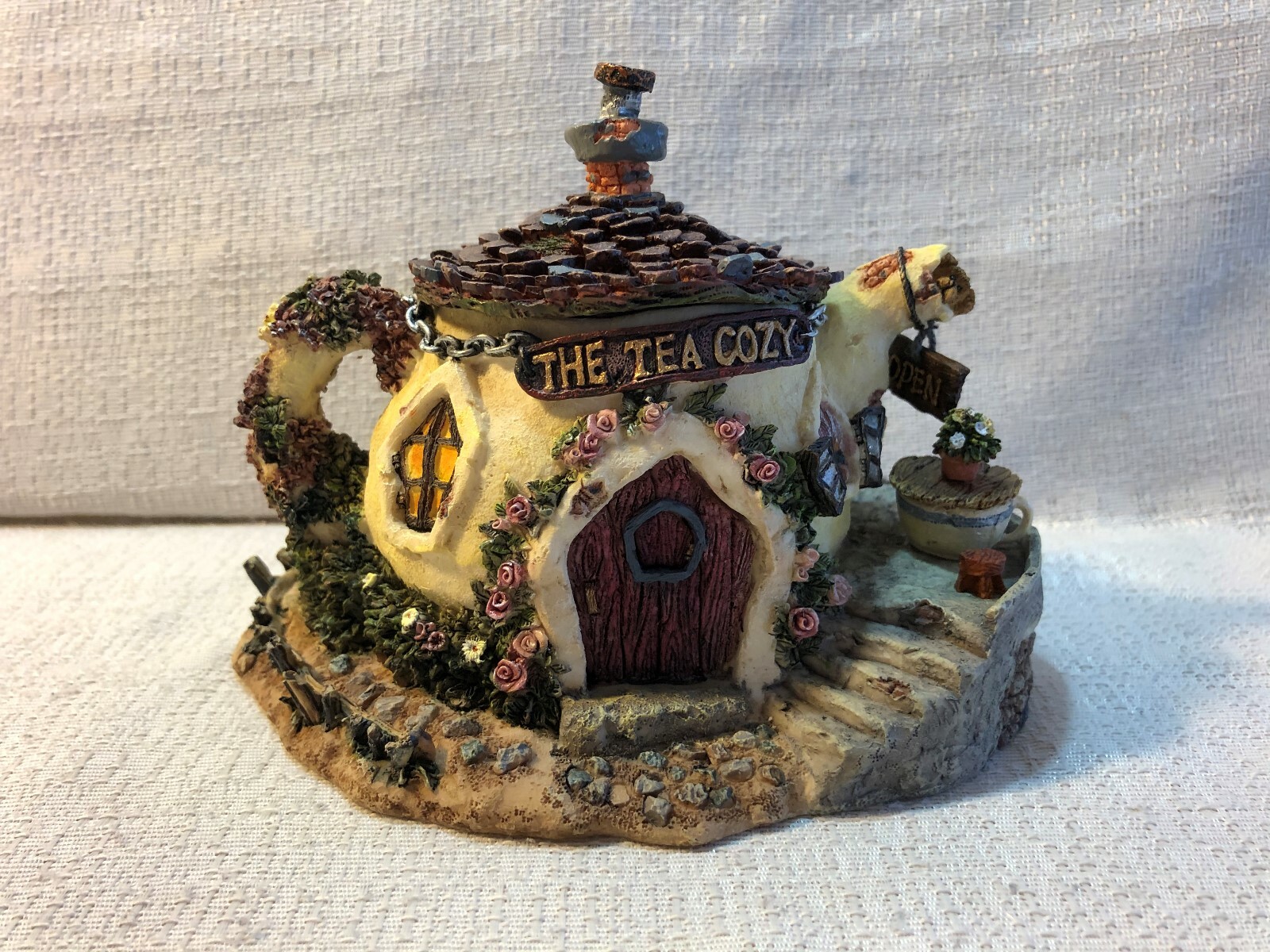 Boyds Bearly Built Villages The Tea Cozy Cottage + Accessories 19015 19515-1