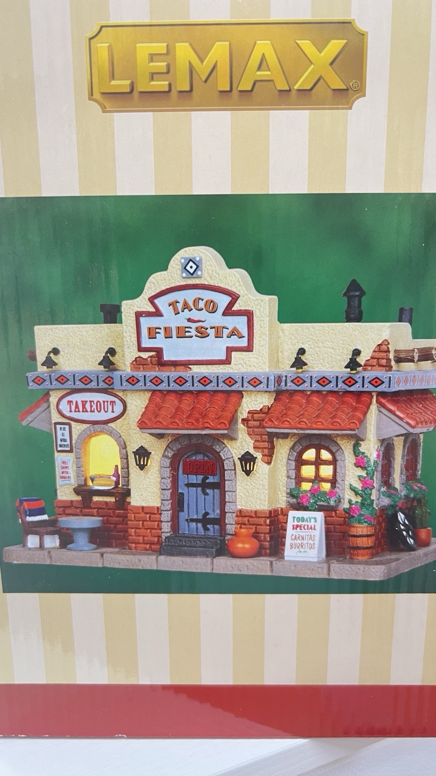 Lemax Holidays And Seasons Taco Shop “Taco Fiesta” 35577 Retired RARE And NEW !
