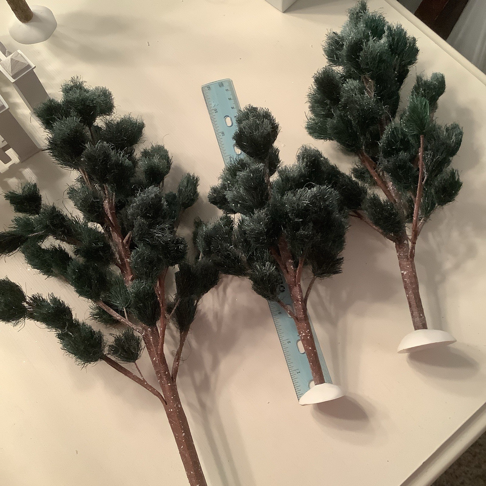 Set of 3 Dept 56 Village Jack Pines 9″, 12″, 15″ Pine Tree Decorations Christmas