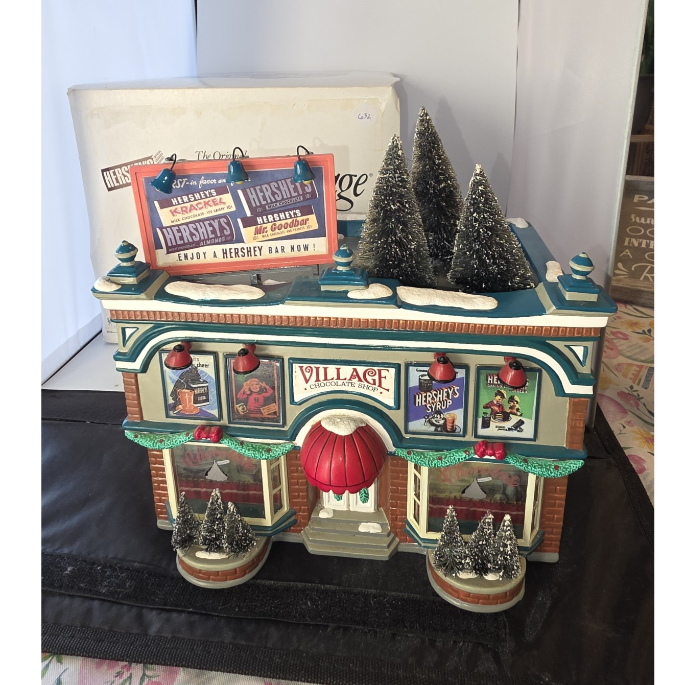 Department 56, Snow Village, Hershey’s Chocolate Shop, 1997, Ceramic