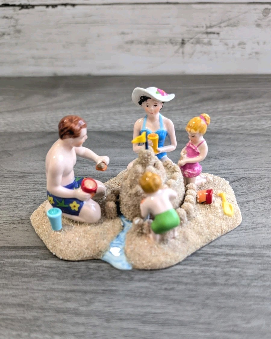 Department 56 A Day at the Beach Figure Figurine Sand Castle Summer Snow Village