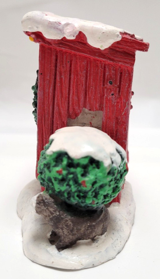 Lemax Plymouth Corners Village Resin CHRISTMAS OUTHOUSE Accessory #64481