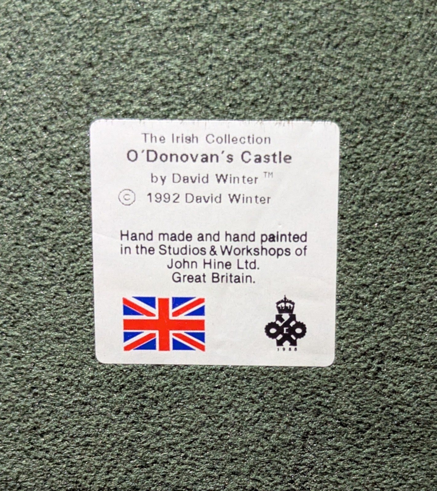 DAVID WINTER 1992 O’Donovan’s CASTLE – The IRISH Collection Home Decor Miniature
