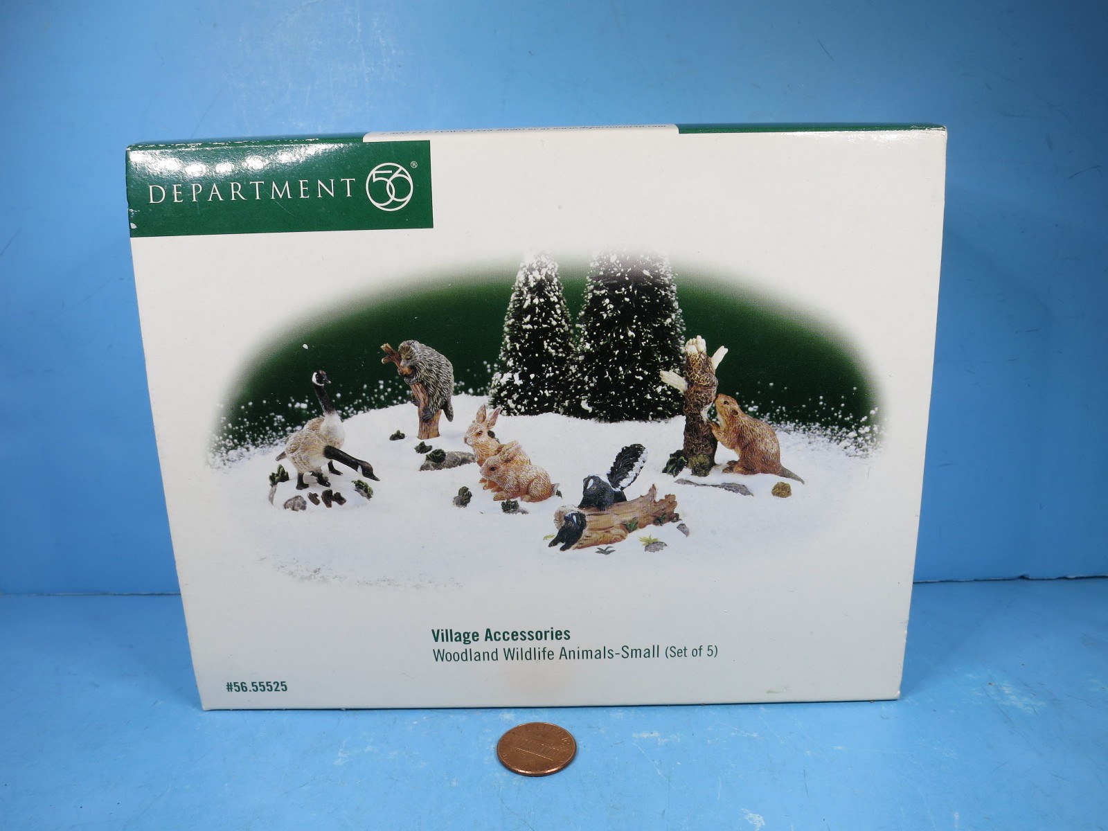 Dept 56-Woodland Wildlife Animals Small 5 Piece Figurine Set-Village Accessories