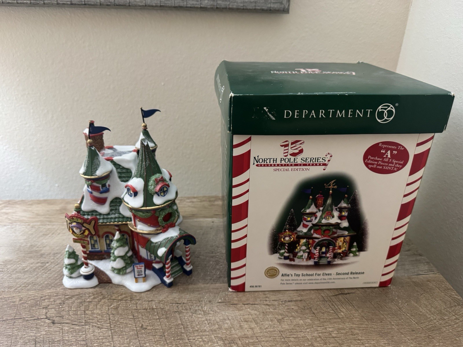 Dept 56 Alfies Toy School For Elves #56894 North Pole Series Christmas Village