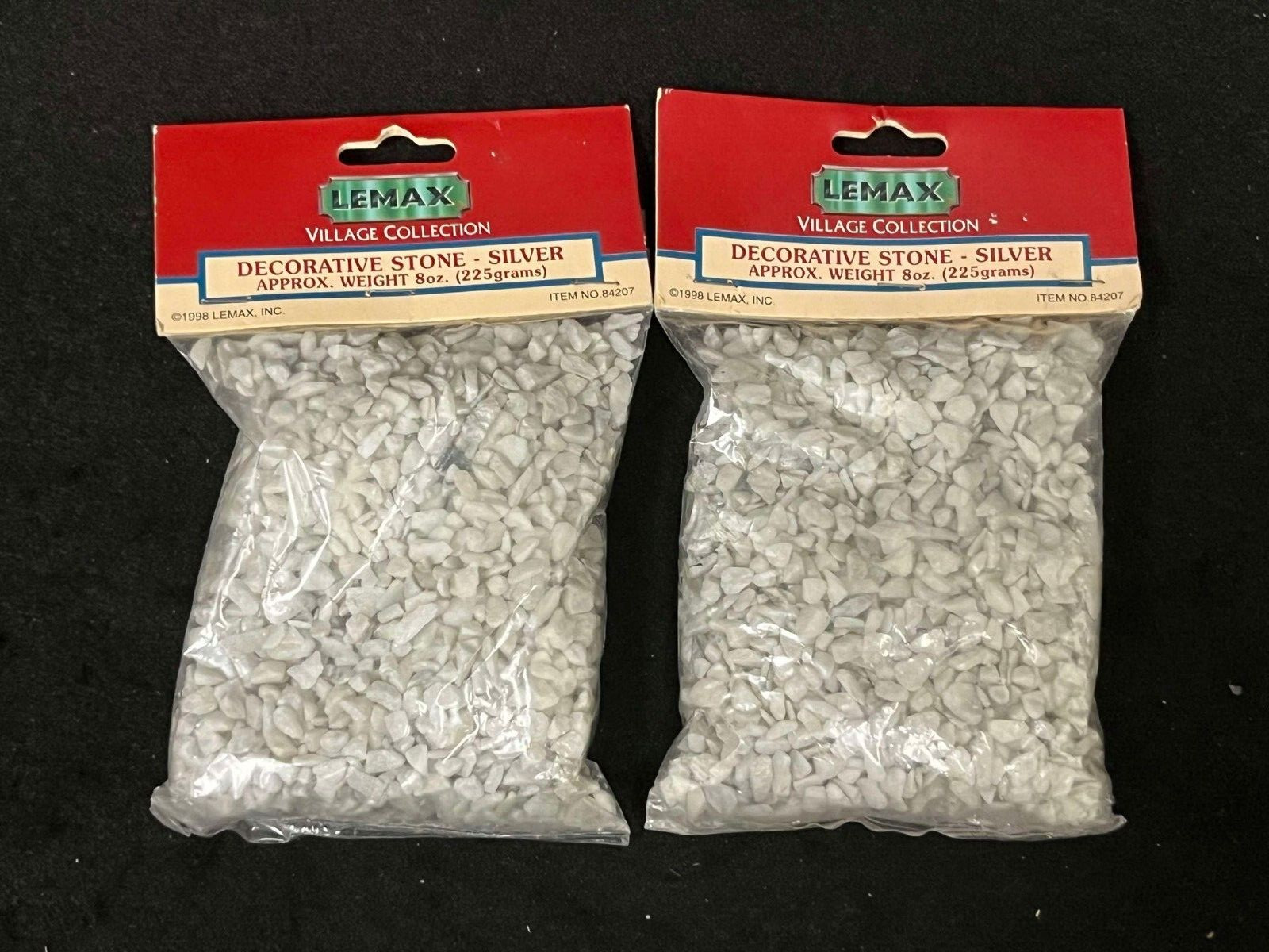 LEMAX VILLAGE COLLECTION 8 oz. BAG DECORATIVE STONE 84207 – SILVER LOT OF 2