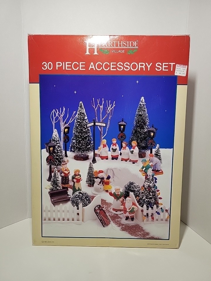 1997 LEMAX Village Collection #76098 30 PIECE ACCESSORY KIT Complete