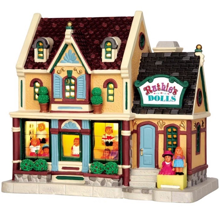 Lemax Ruthie’s Dolls Holiday Village Lighted Building -Train Set Add On -LED