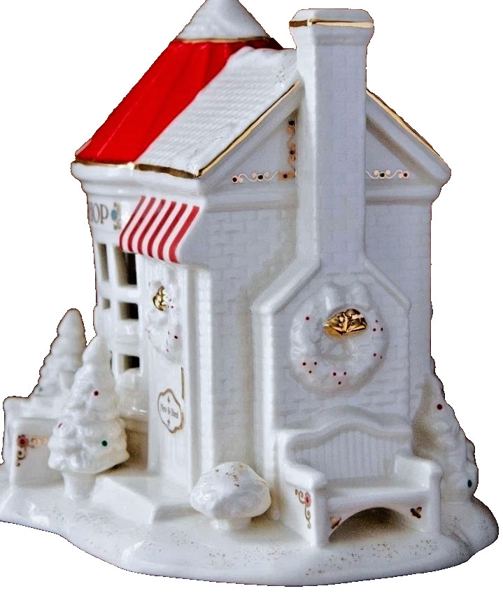Lenox Mistletoe Park Lit BOOK SHOP Village Treasures Figurine NEW Boxed