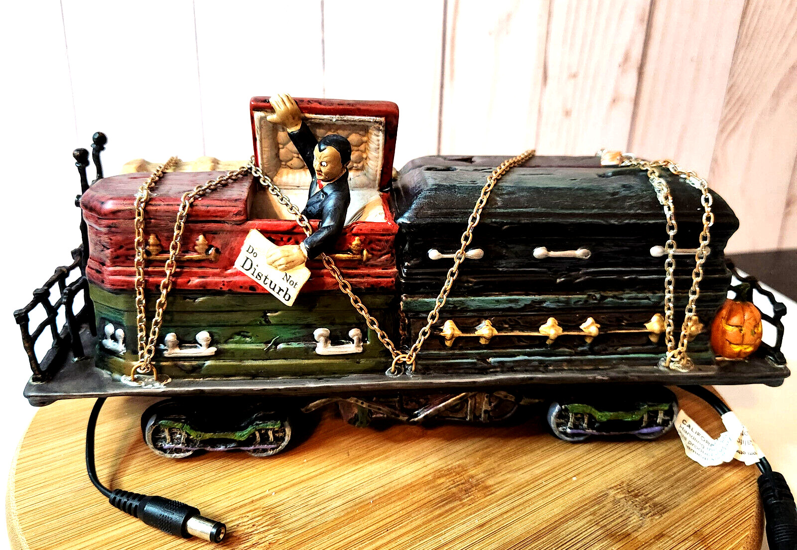 Department 56 Haunted Rails SLEEPER CAR Train Coffins Ghoul Halloween 4028711