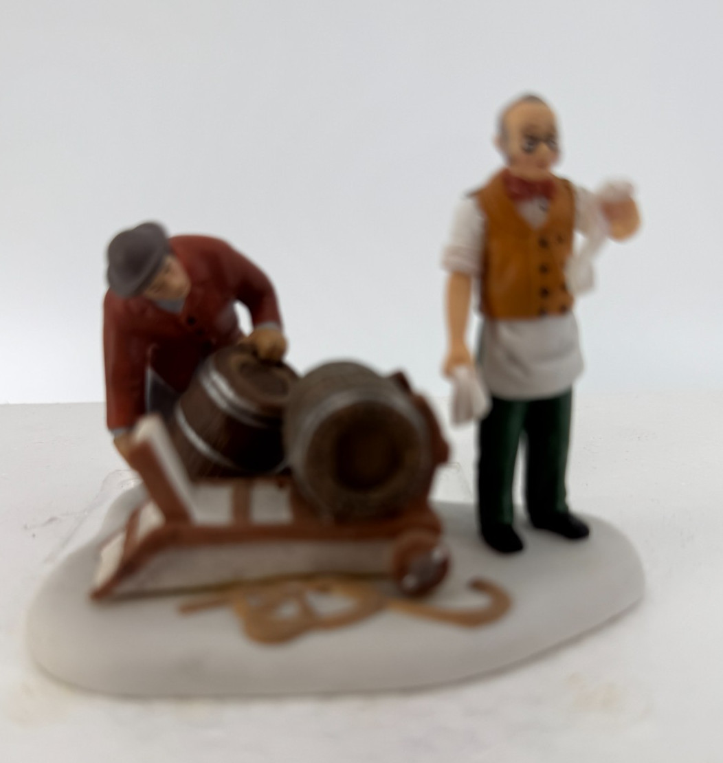 Department 56 Dickens’ Village Stocking Up Beer Pub Accessory Retired Decoration