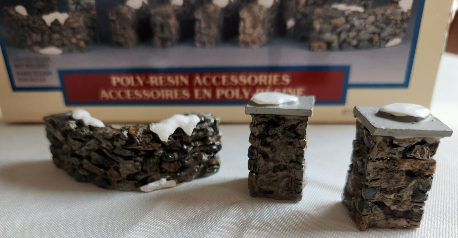 Vintage Lemax #93304A Poly-Resin Stone Wall 1999 ~ Free Shipping