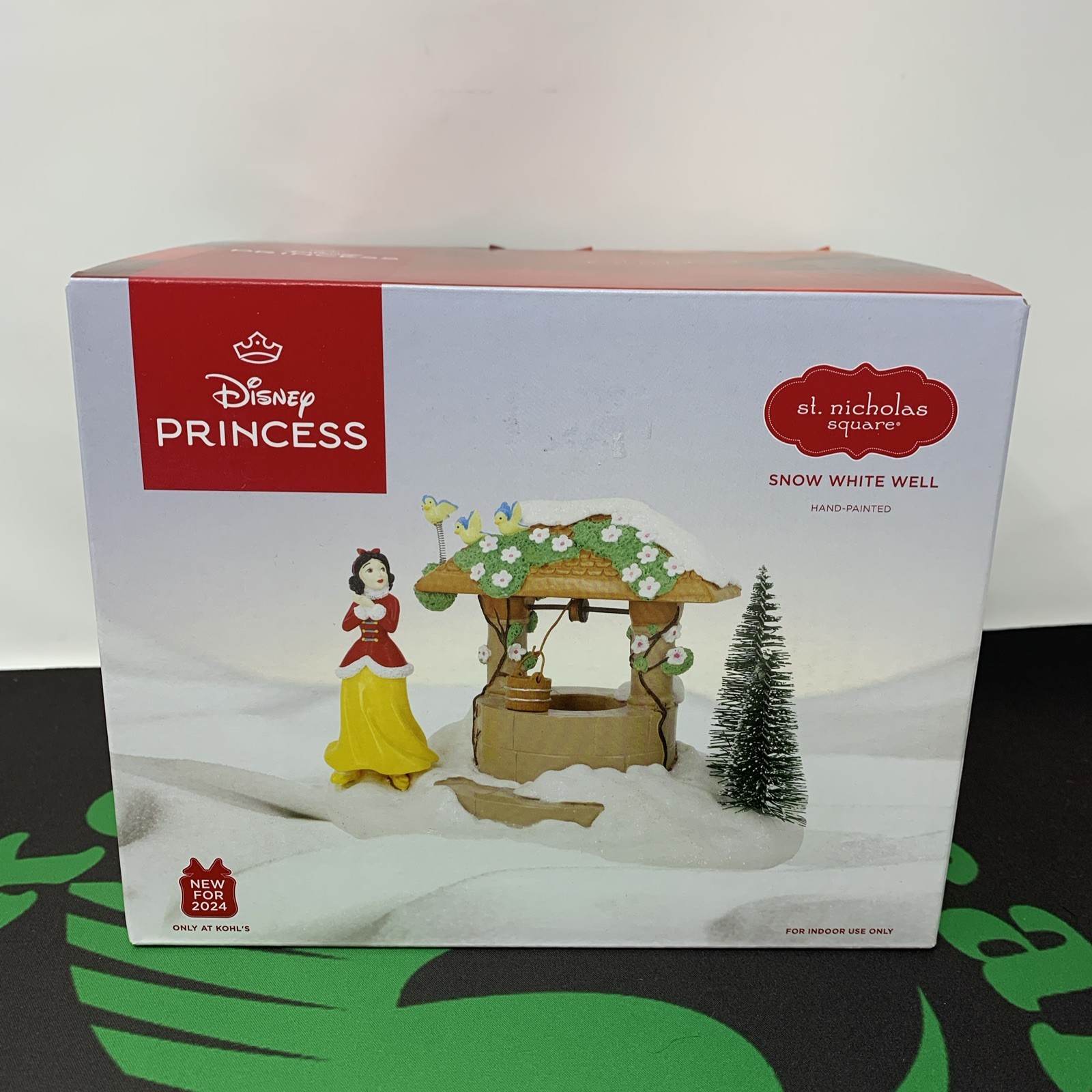 St. Nicholas Square Village Disney Princess Snow White Well Hand Painted