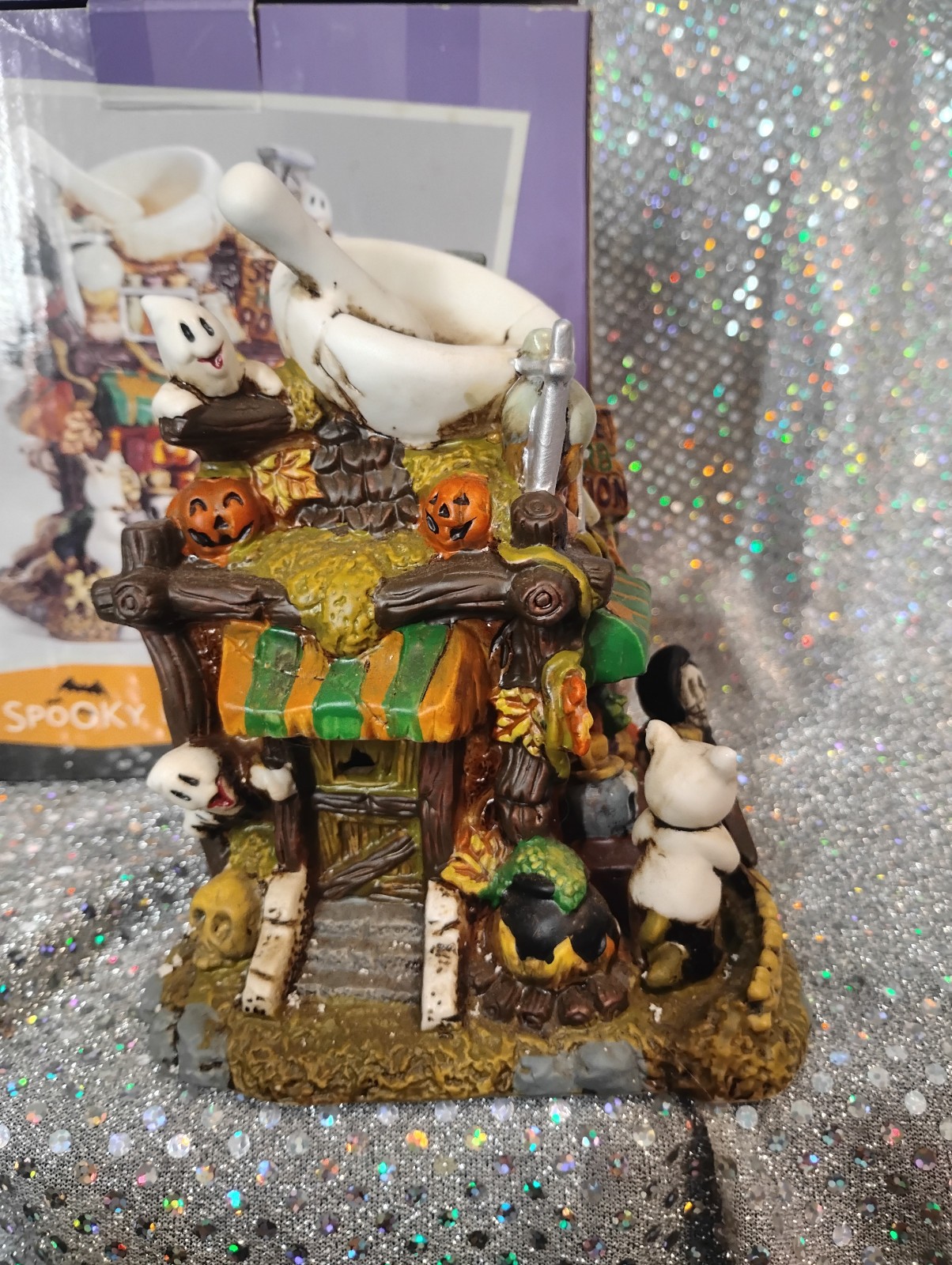 Spooky Hollow Secret Herb Potion porcelain lighted village building