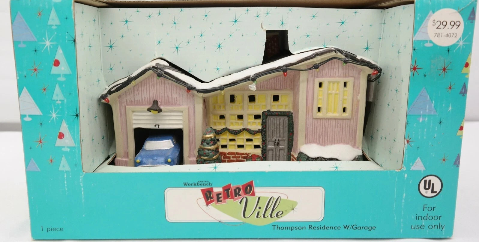 Santa’s Workbench Retro Ville Thompson Residence with Garage Porcelain