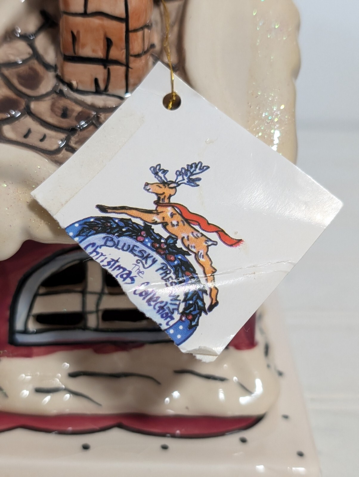 Blue Sky Christmas Ceramic Mouse House Tealight Christmas by Heather Goldminc 01