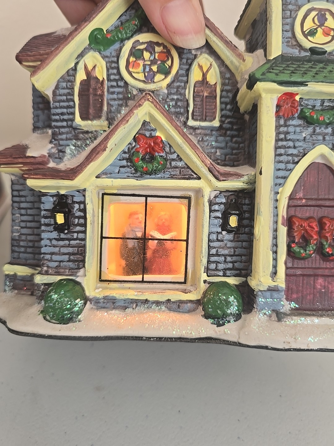 Christmas Village Church Home Elements Porcelain Lighted