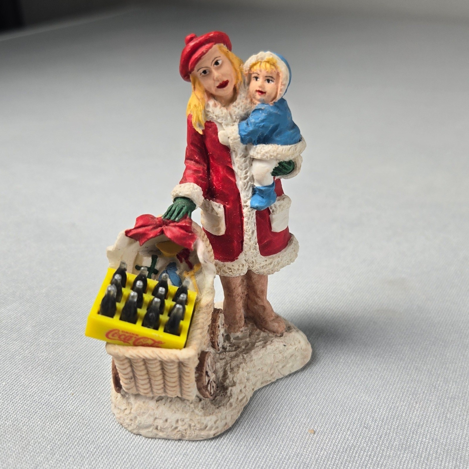 Vintage Coca-Cola Town Square Collection Christmas Village Accessories Lot 9 Pc