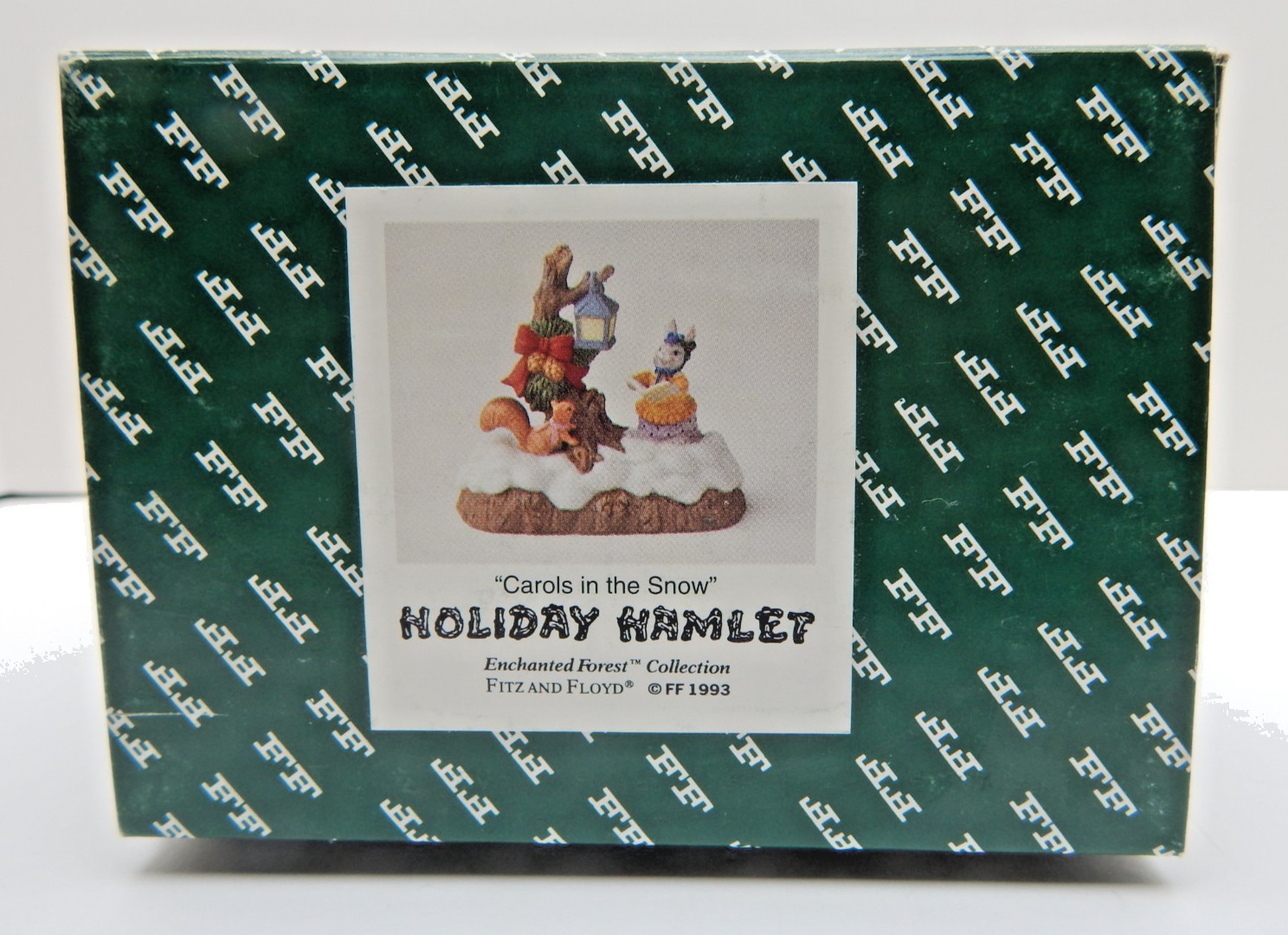 Fitz and Floyd Enchanted Forest Holiday Hamlet Carols in the Snow #19/723 Lights
