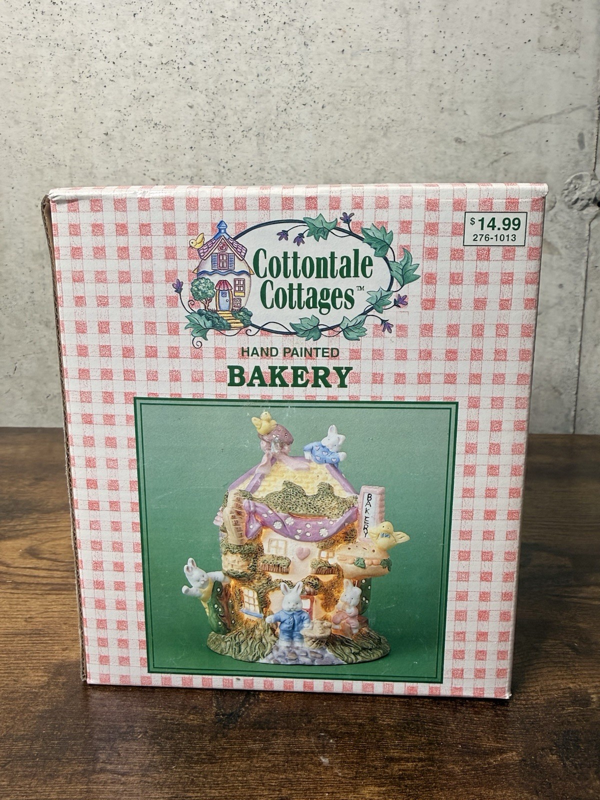 Vtg Cottontale Cottages Bakery Porcelain House Lighted Easter Village 1996