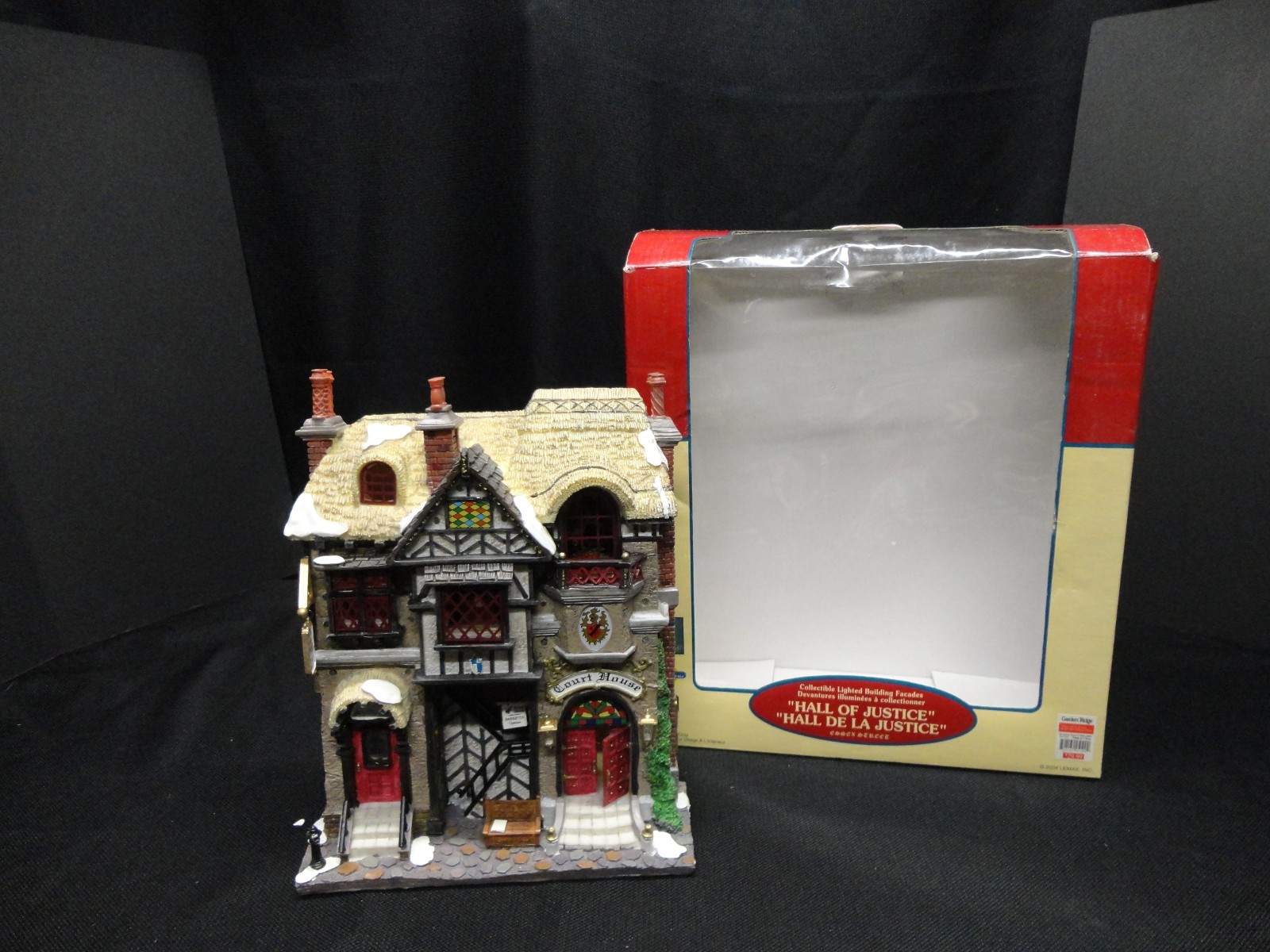 2004 Lemax Christmas Essex Street Facade HALL OF JUSTICE #45100 Lighted
