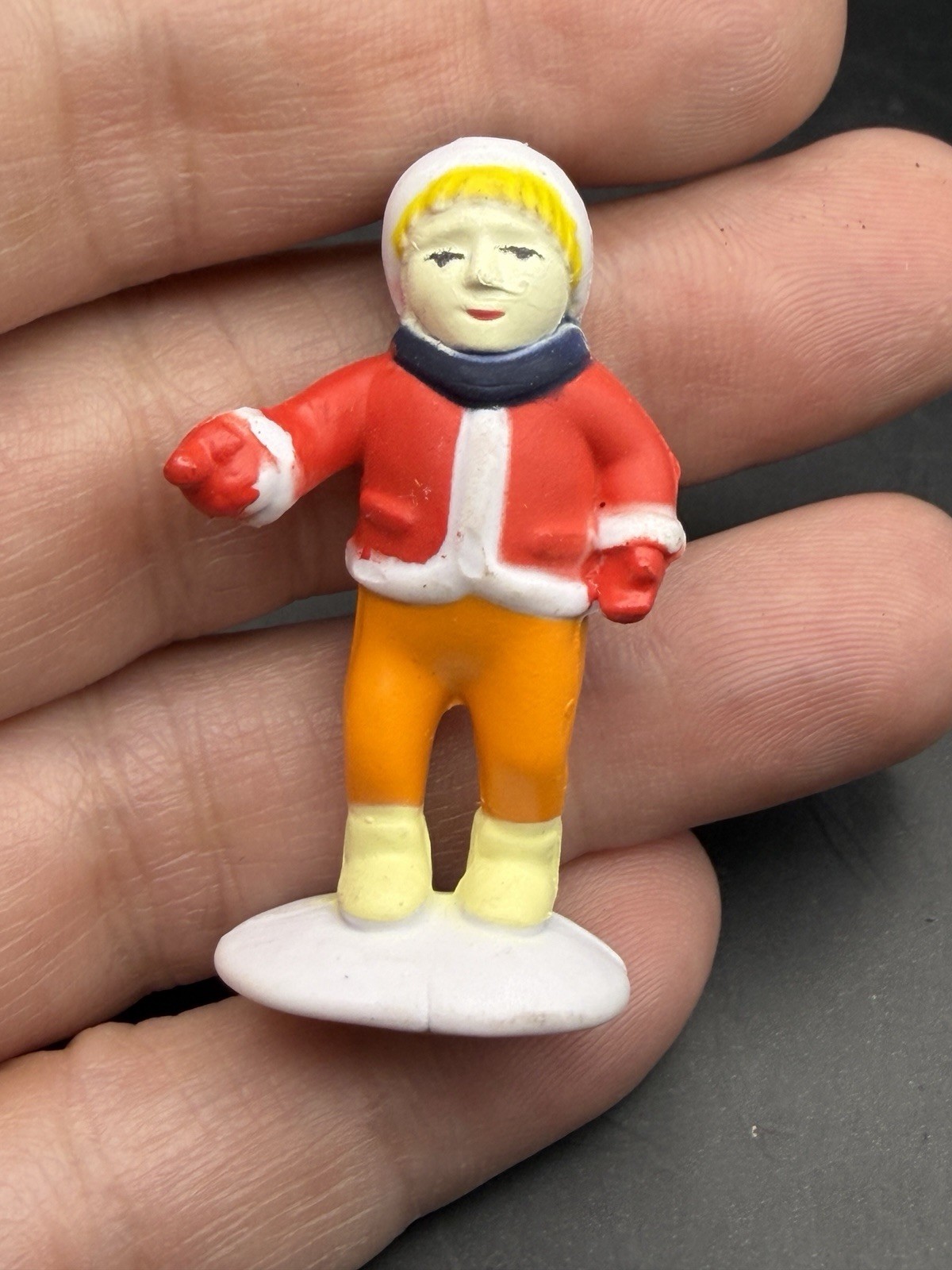 8 Pc Replacement Skaters/People Vtg Happy Winter Holiday Village Skating Pond